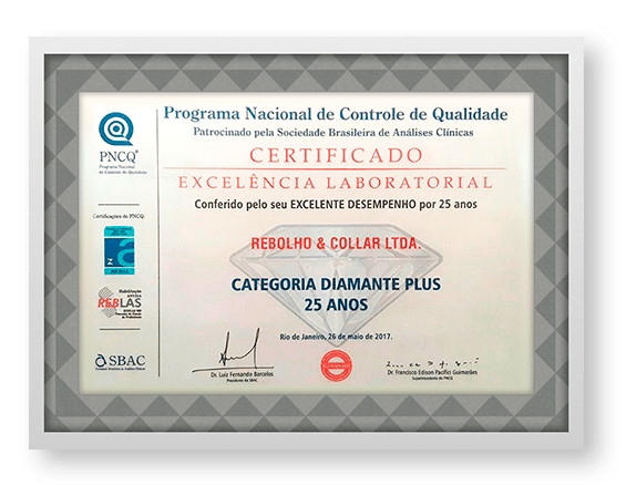 Laboratório Carlos Chagas: Certificado